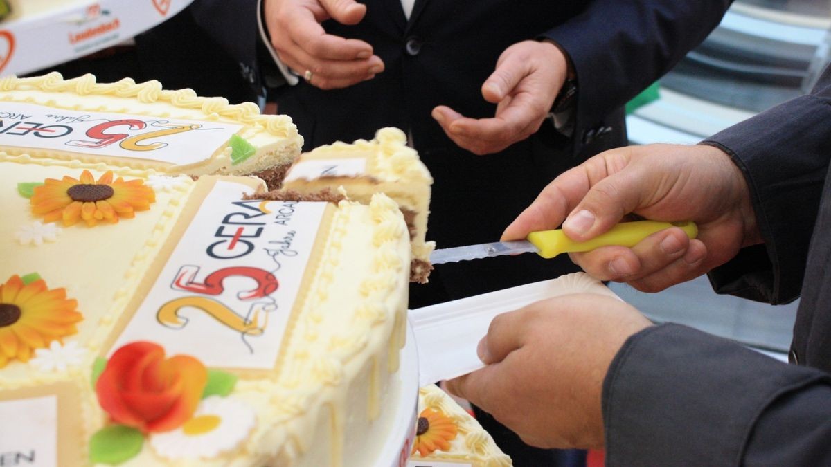 Die Torte zum Geburtstag der Gera Arcaden