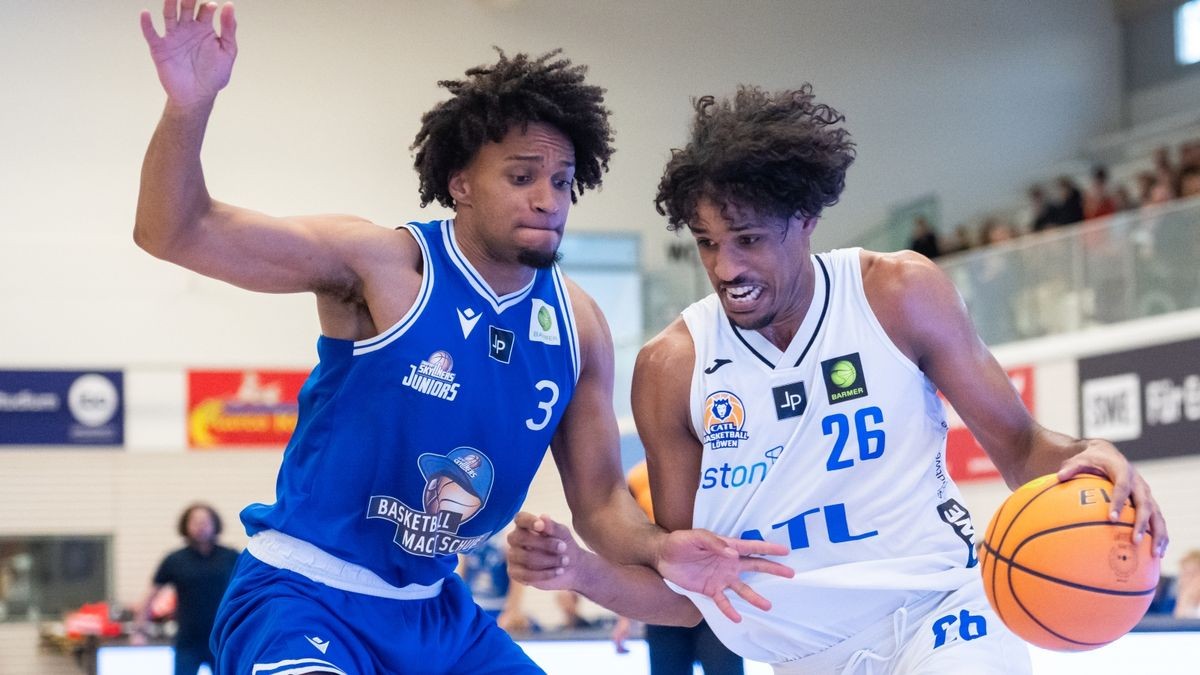 Alieu Ceesay (rechts) spielt mit den Basketball-Löwen bislang eine gute Saison.