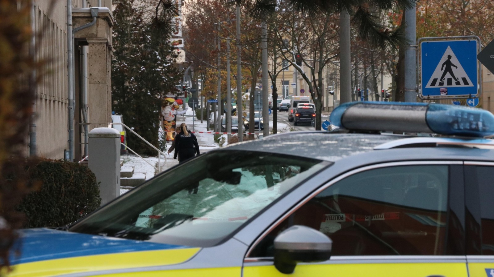 Polizeieinsatz nach Bombendrohung in Gera Die Bilder