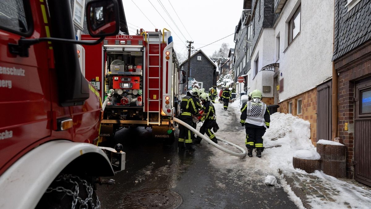 Brand in einem Wohnhaus in Lauscha.  