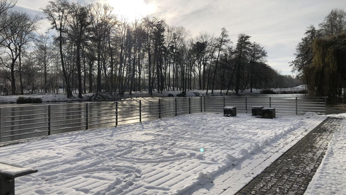 Bitte nicht auf Eisflächen der Apoldaer Teiche