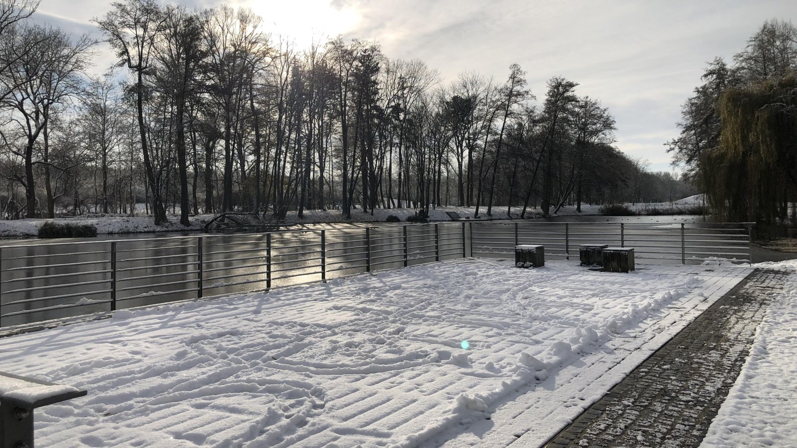 Bitte nicht auf Eisflächen der Apoldaer Teiche