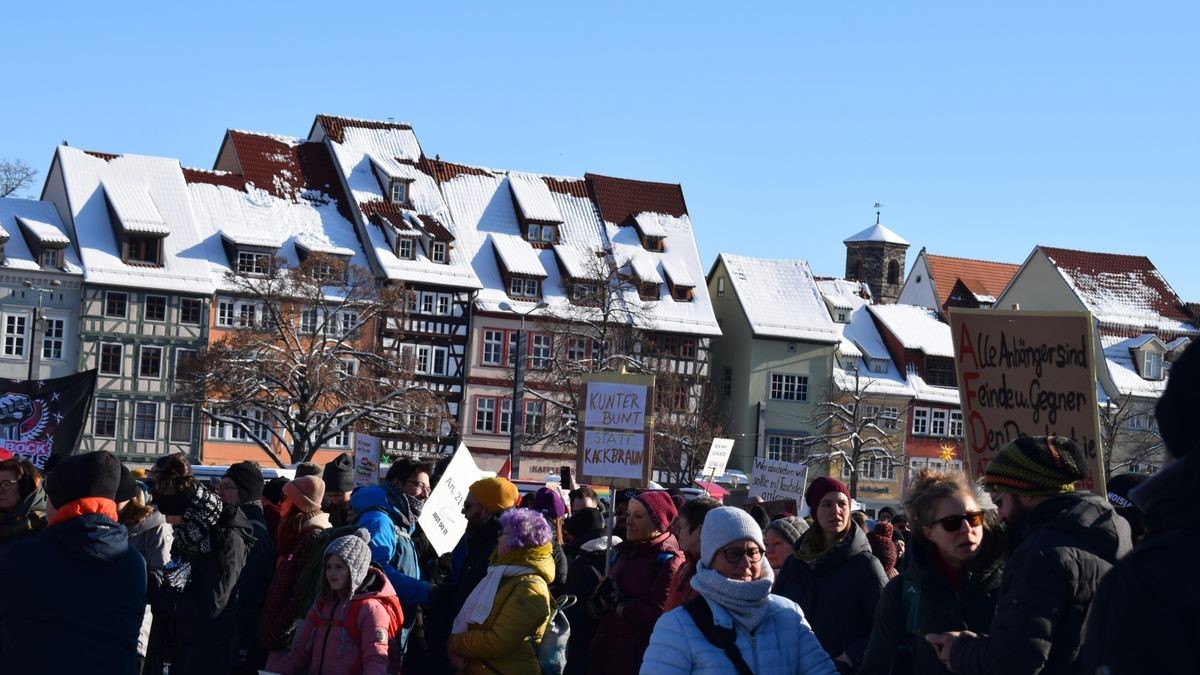 Demo gegen Rechts in Erfurt.