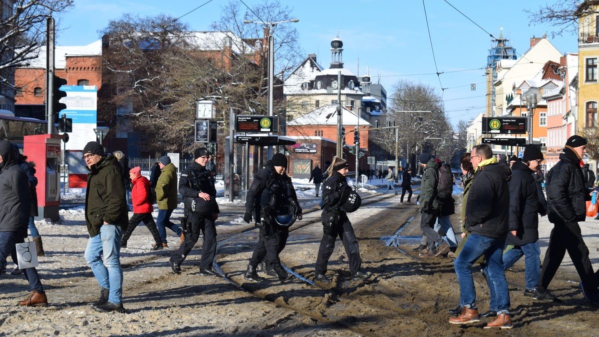 Demo gegen Rechts in Erfurt.