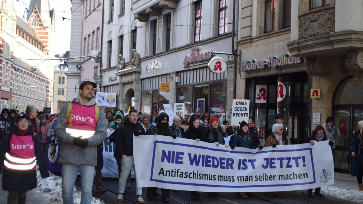 Demo gegen Rechts in Erfurt.