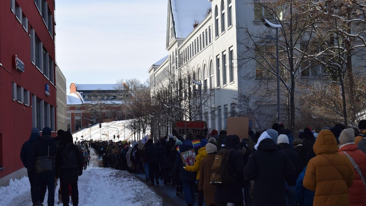 Demo gegen Rechts in Erfurt.