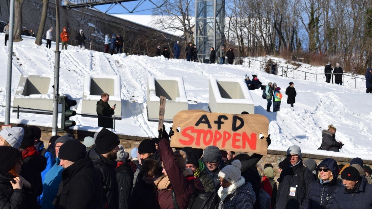 Demo gegen Rechts in Erfurt.