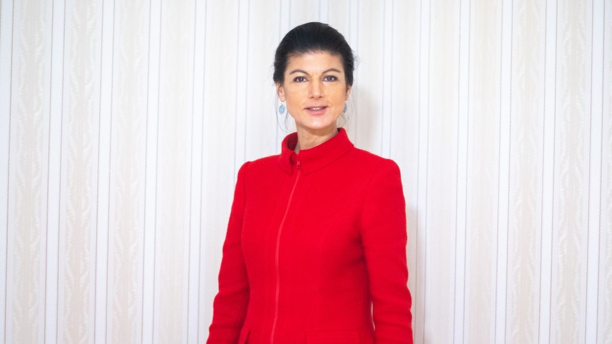 Sahra Wagenknecht nach dem Interview in Weimar.