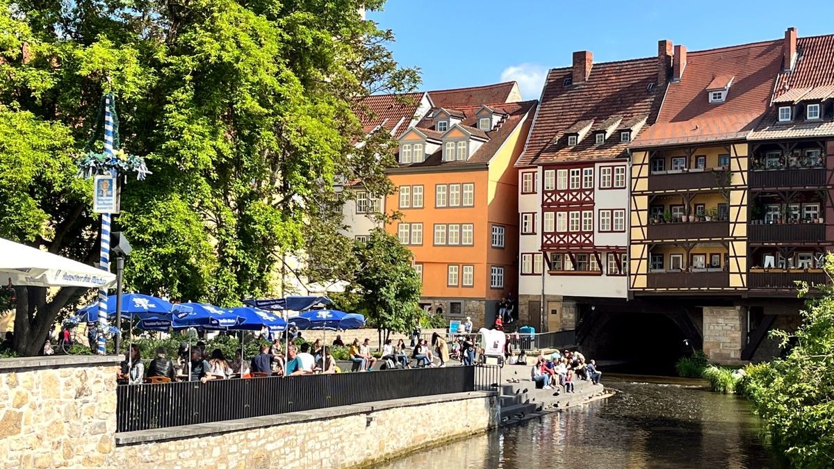 Einmalig schöne Foto- und Videomotive, wie hier die Krämerbrücke im Sommer, müssen Influencer in Erfurt nicht lange suchen (Archiv).