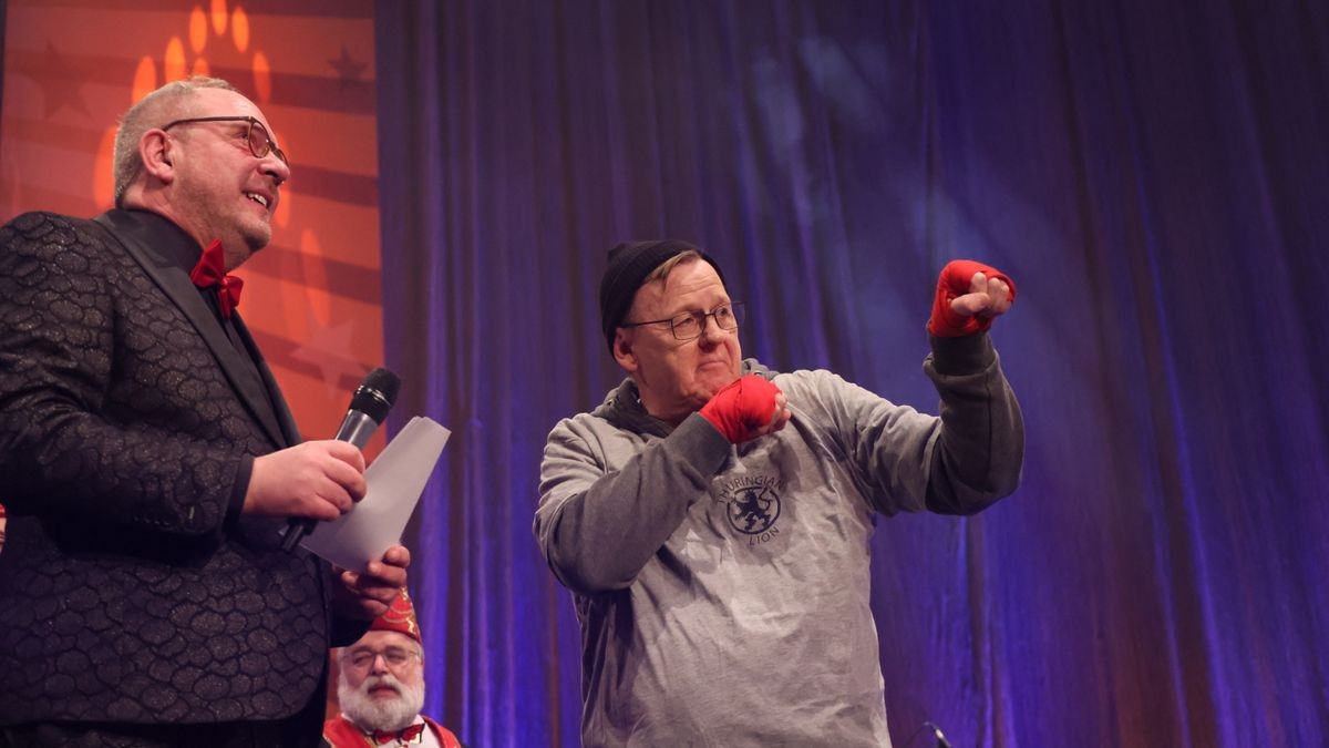 Im letzten Jahr ging Thüringens Regierungschef Bodo Ramelow (Linke) als Boxer Rocky in die Bütt. 