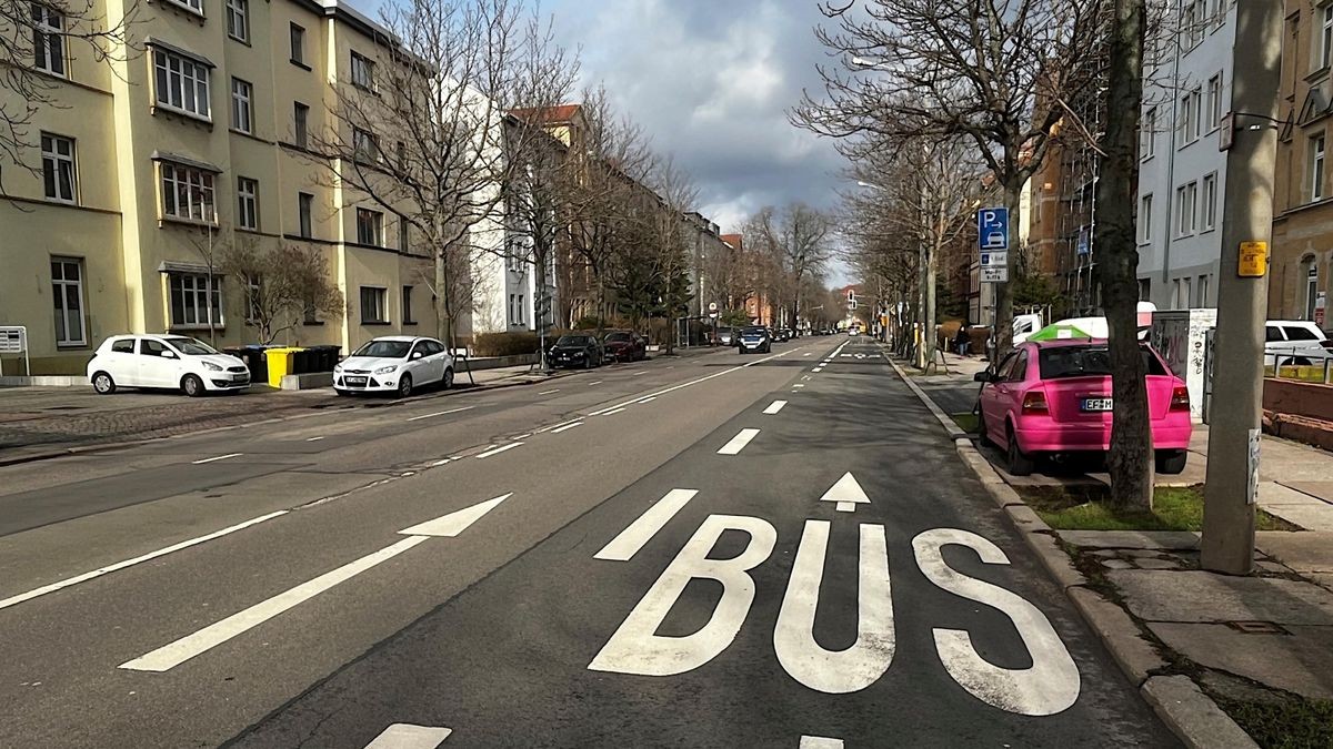 Die geplante Erfurter Straßenbahntrasse soll auch durch die Thälmannstraße führen.