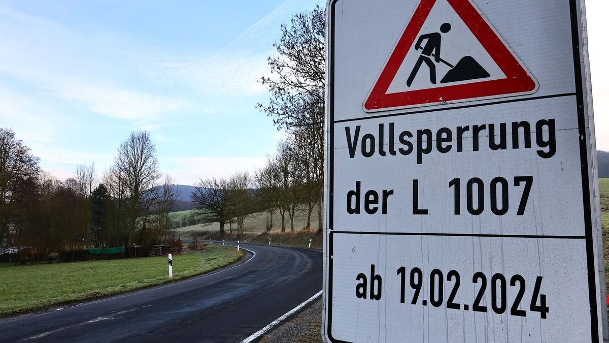 Ab Montag, 19. Februar, ist die Landesstraße 1007 zwischen Ershausen und Martinfeld komplett gesperrt.