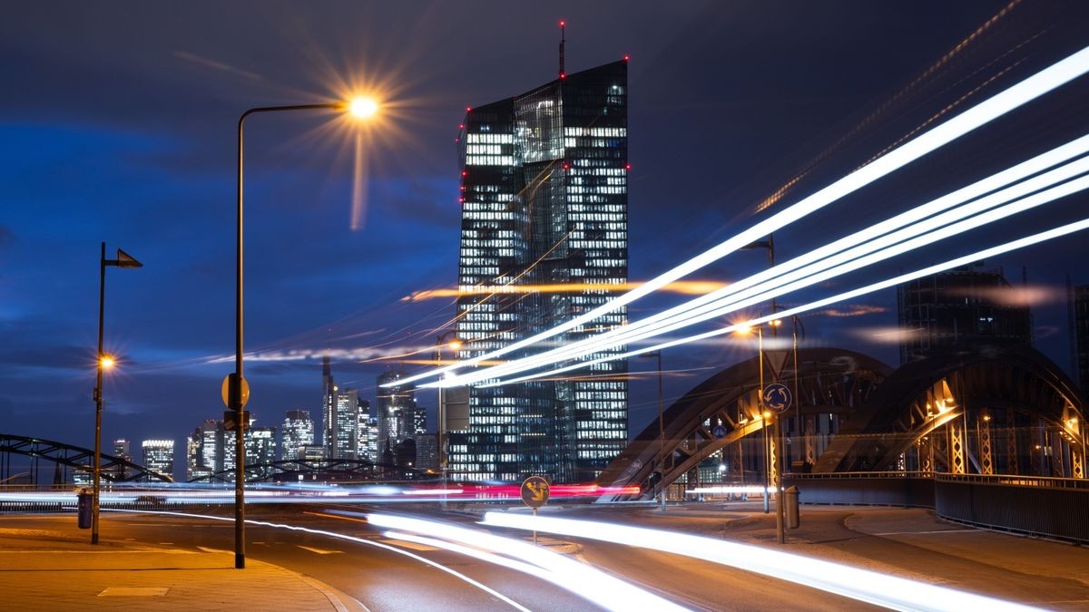 Die Europäische Zentralbank (EZB) in Frankfurt/Main