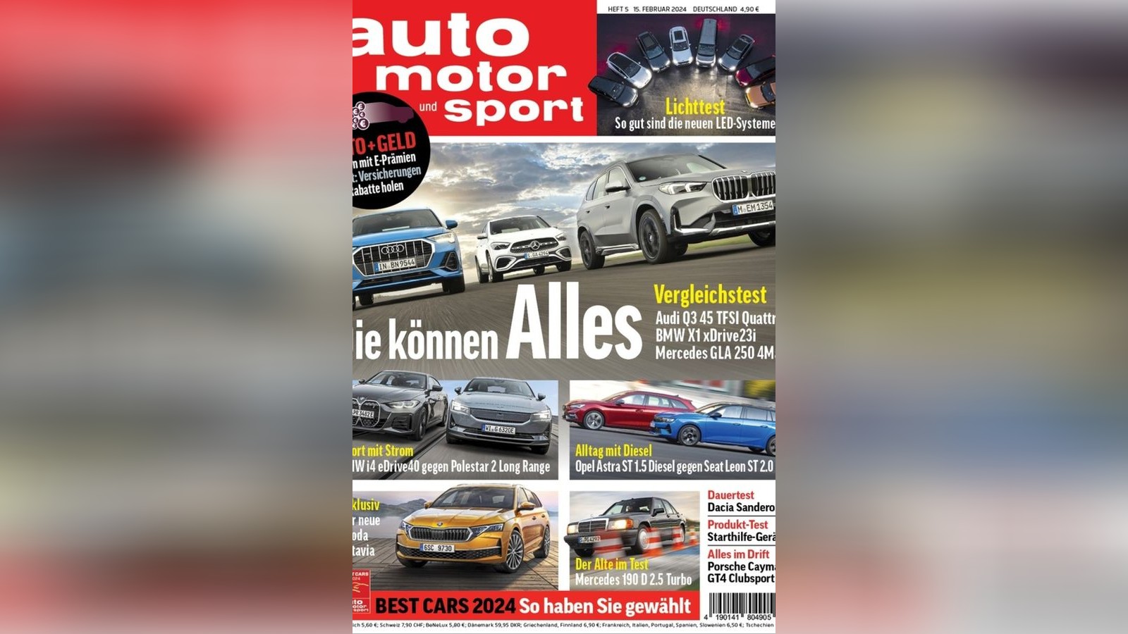 Große Leserwahl BEST CARS von auto motor und sport Mercedes in vier