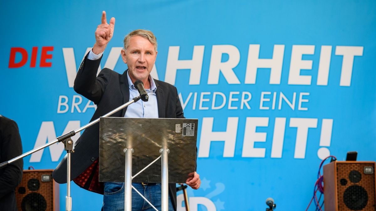 Zwei Wochen vor der Bundestagswahl 2021 trat Björn Höcke (AfD) am 11. September schon einmal in Nordhausen auf.