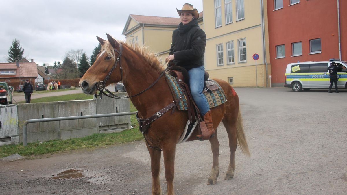 Etwa 50 Reiter hoch zu Ross sowie eine Kutsche sind am Samstag durch Gotha gezogen. Begleitet von Fußgängern, Traktor an der Spitze und am Ende des Trosses wollen sie die Proteste der Bauern gegen die Agrarpolitik der Bundesregierung unterstützen. Der Demonstrationszug von der Stadthalle über Gartenstraße, Hauptmarkt zurück zur Stadthalle stand unter dem Motto: 