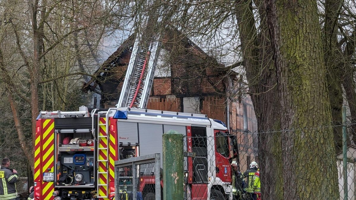 Seit dem Montagmorgen brennt am Ortsrand von Heldrungen ein Gebäude am Waldschlösschen. Dutzende Feuerwehren aus dem Landkreis sind im Einsatz, u.a. um über lange Wegstrecken Löschwasserschläuche zu legen. Polizei und Kripo sind vor Ort. Es kommt zu einer erheblichen Rauchentwicklung in Heldrungen. Nähere Informationen liegen noch nicht vor.