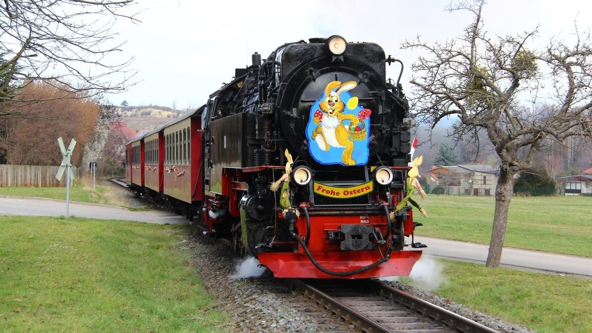 Mit der Dampflok kann man Ostern auf den Brocken fahren. 