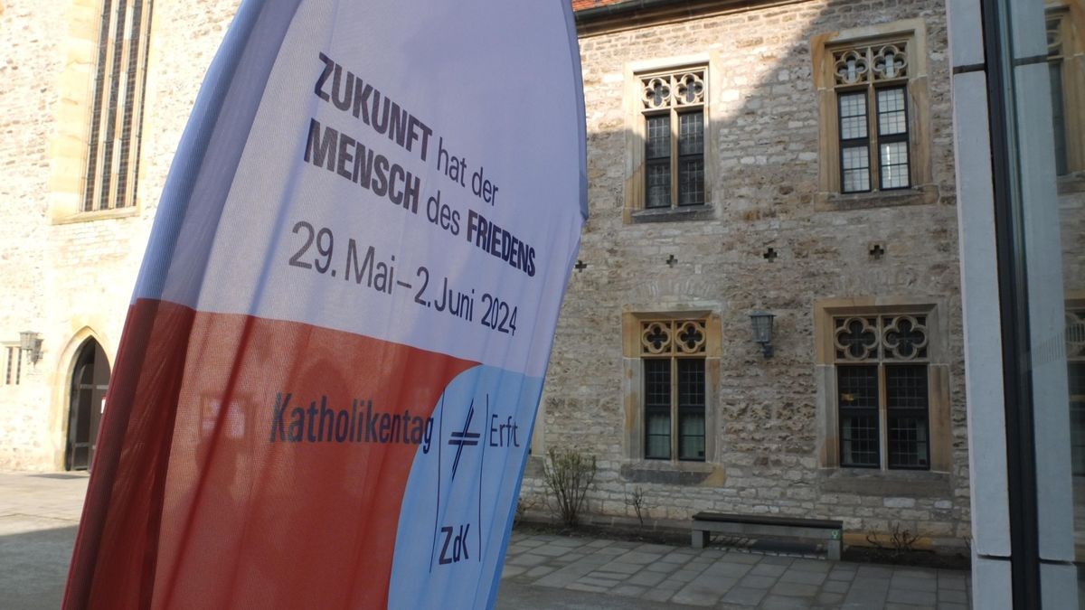 „Zukunft hat der Mensch des Friedens“: Der 103. Deutsche Katholikentag findet vom 29. Mai bis zum 2. Juni 2024 in Erfurt statt.