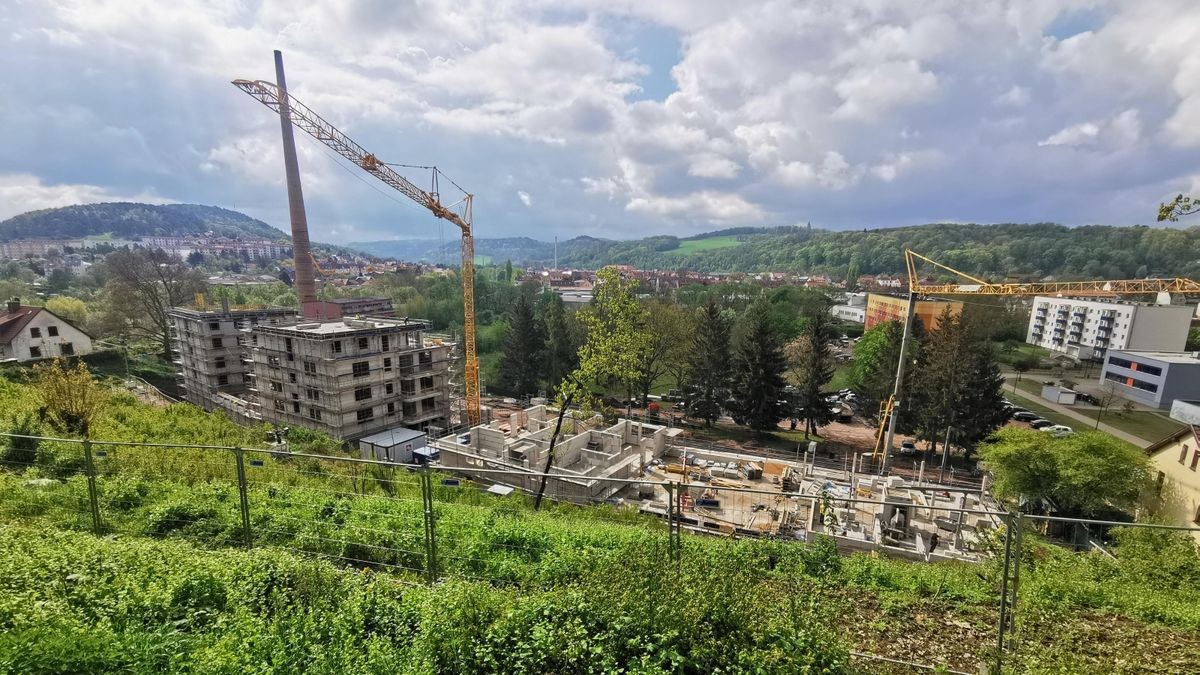 Das Wohnungsbauprojekt der Wartburg-Sparkasse im Palmental Eisenach nimmt mehr und mehr Gestalt an.