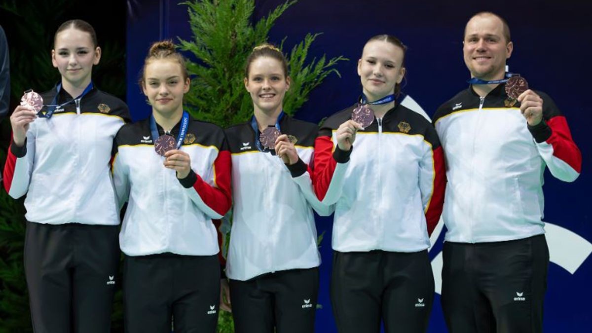 Bronze für das Team Deutschland mit den Salzgitteranerinnen Alexandra Melnichuk (links) und Nikola Volska (Zweite von rechts).