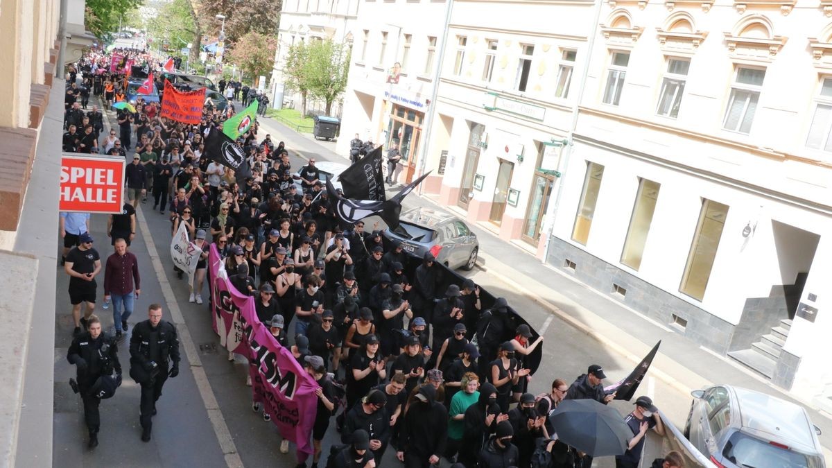 Rund 750 Teilnehmer haben sich am 1. Mai an der antifaschistischen Maidemonstration in Gera beteiligt.