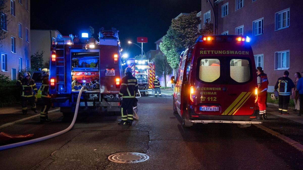 Die wurde in Weimar zu einem Wohnungsbrand in die Fuldaer Straße gerufen.