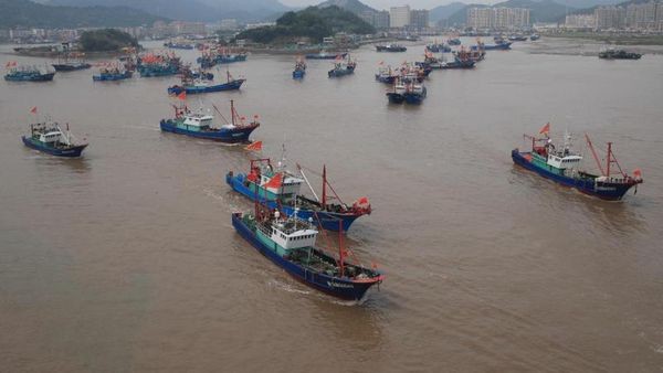 Chinesische Fischerboote bilden auffällige Formation: Seeblockade gegen Taiwan?