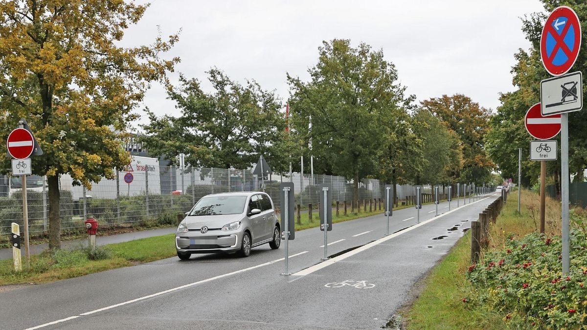 Stellfelder Straße in Sandkamp zum Thema Einbahnstraße