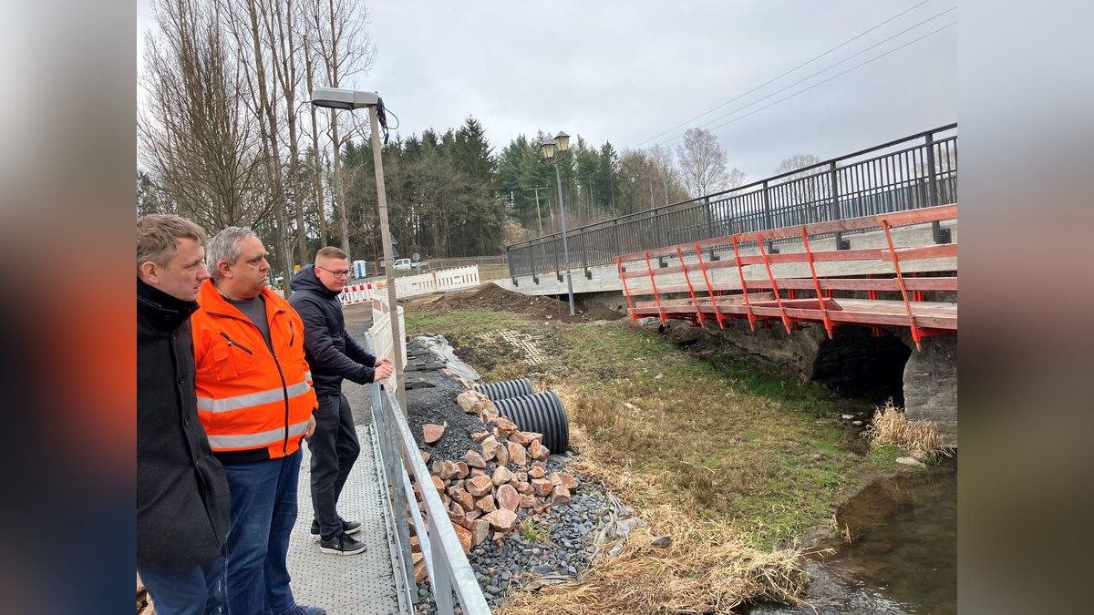 100 Jahre alte Brücke im Kreis Greiz: Überraschung unter der Baustelle