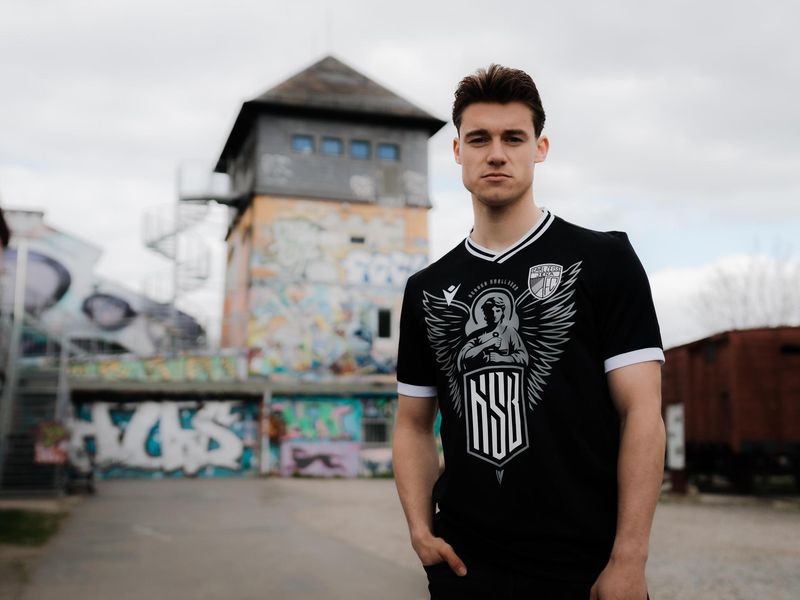 FC Carl Zeiss Jena×heaven shall burn FC Carl Zeiss Jena x Heaven Shall Burn Pre Match Shirt 2024-25