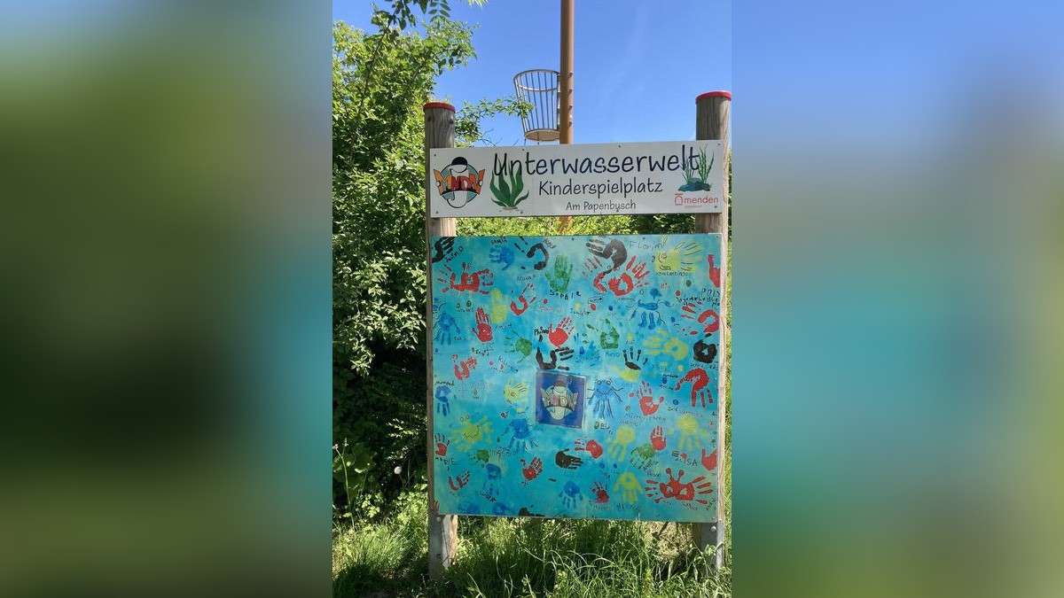 Idyllisch gelegen: Der erst vor zwei Jahren aufwändig renovierte Kinderspielpatz Tod am Spielplatz Papenbusch in Menden