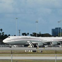 Das teuerste Geschenk, das jemals ein US-Präsident annahm: Diese Boeing 747-8 aus Katar wird Donald Trumps neue Regierungsmaschine.