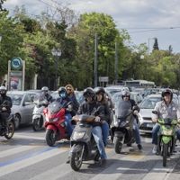 Straßenverkehr in Athen