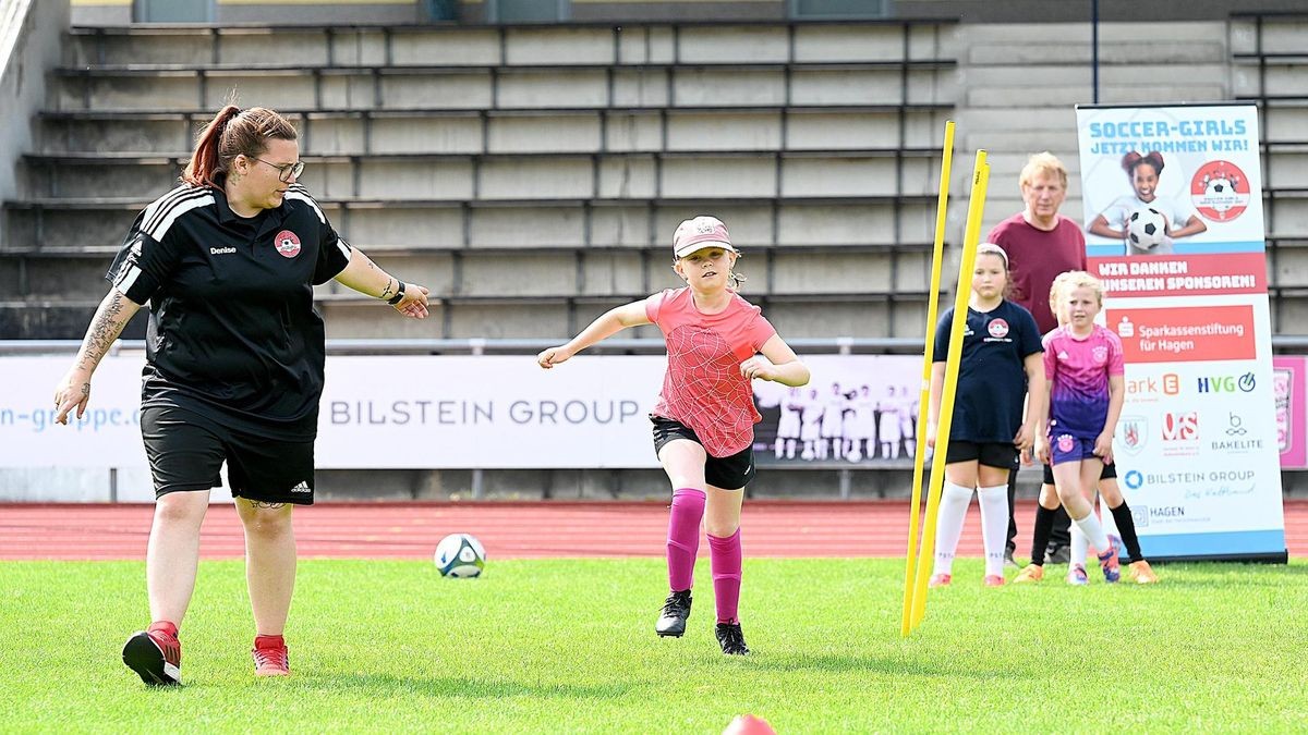 Beim Lauftraining zeigt Marie (8) vollen Einsatz. M. Kleinrensing WP Hagen