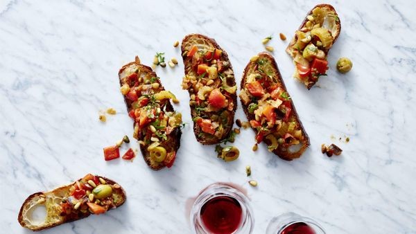 Crostini mit sizilianischer Caponata