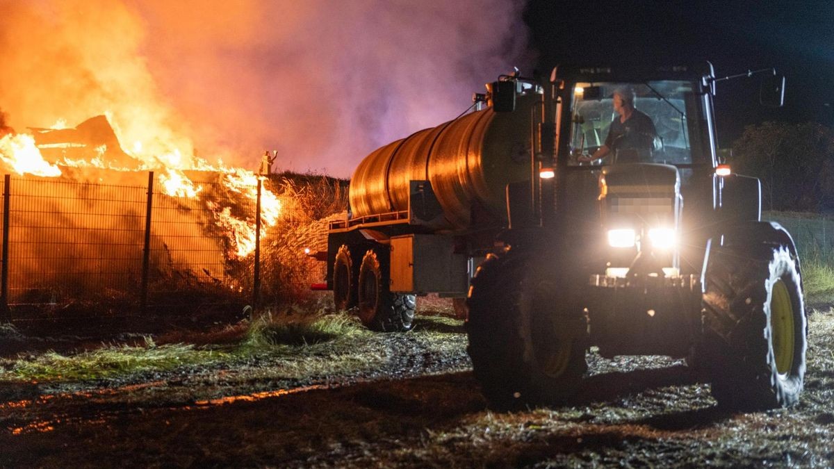 Großbrand uin Landwirtschaftlichem Betrieb in Udestedt