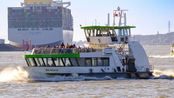 Kurioser Einsatz: Fahrgast landet am Anleger Finkenwerder in der Elbe