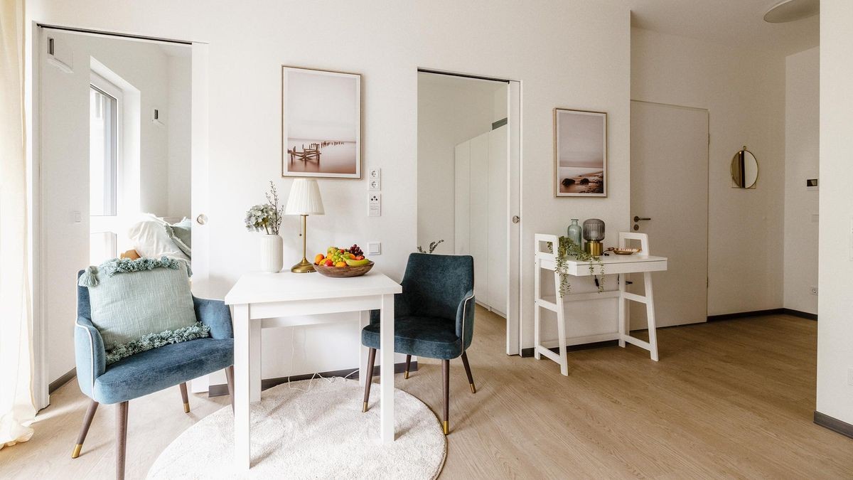 Blick in ein Zimmer der Wolfsburger Wohnanlage „Schönes Leben“ an der Sandkrugstraße.