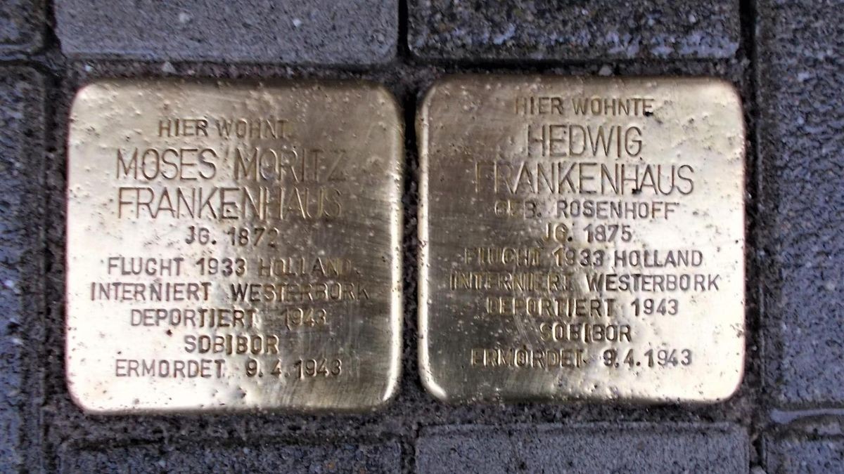 ENNEPETAL: Stolpersteine für Hedwig und Moses Moritz Frankenhaus