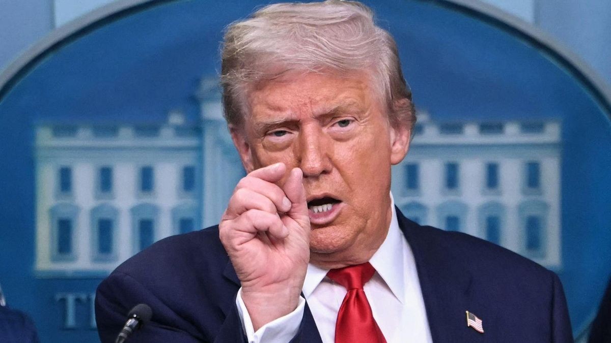 US President Donald Trump speaks during a news conference to discuss crime in Washington, DC, in the Brady Press Briefing Room at the White House in Washington, DC, on August 11, 2025. President Donald Trump announced Monday that he was deploying National Guard troops and putting the Washington police force under federal control to tackle crime in the US capital. 