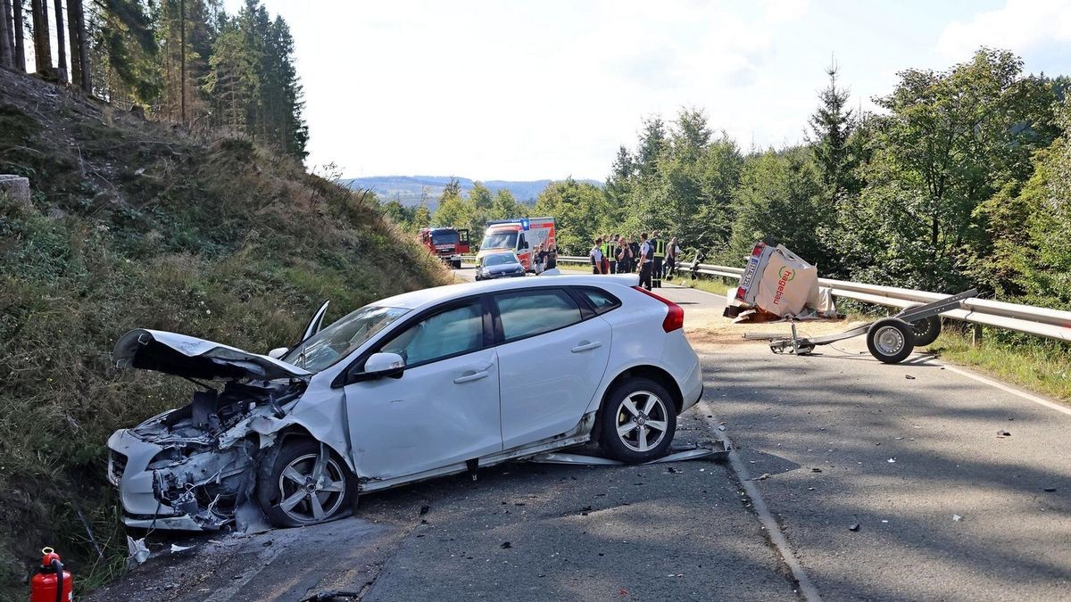 Verkehrsunfall auf Bundesstraße 480 am 6. September.