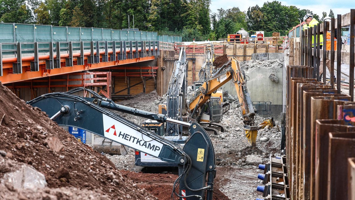 Kreuz Westhofen: Brücke abgerissen – Arbeiten laufen weiter rund um die Uhr 