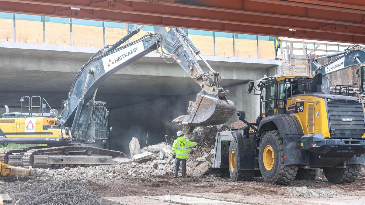Kreuz Westhofen: Brücke abgerissen – Arbeiten laufen weiter rund um die Uhr 