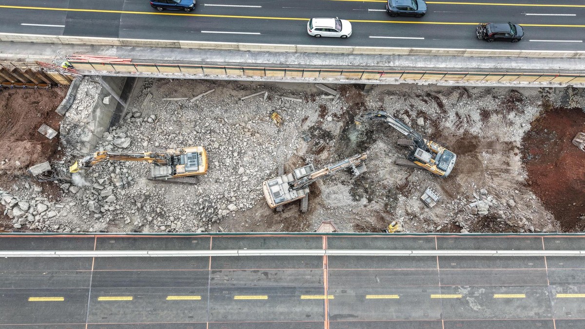 Kreuz Westhofen: Brücke abgerissen – Arbeiten laufen weiter rund um die Uhr 