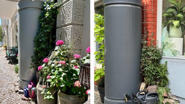 Eimsbüttel: „Gehweg-Regentonnen“ als Wasserspender für Straßenbäume