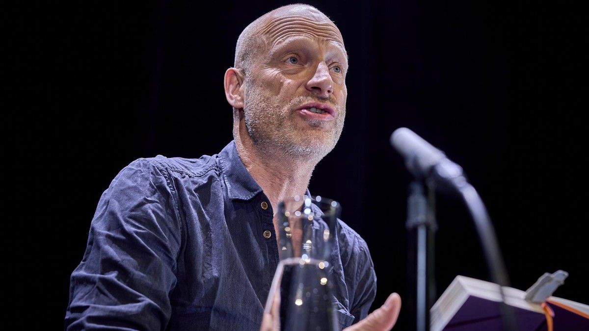 Joachim Meyerhoff bei Lesung in München, 2025
