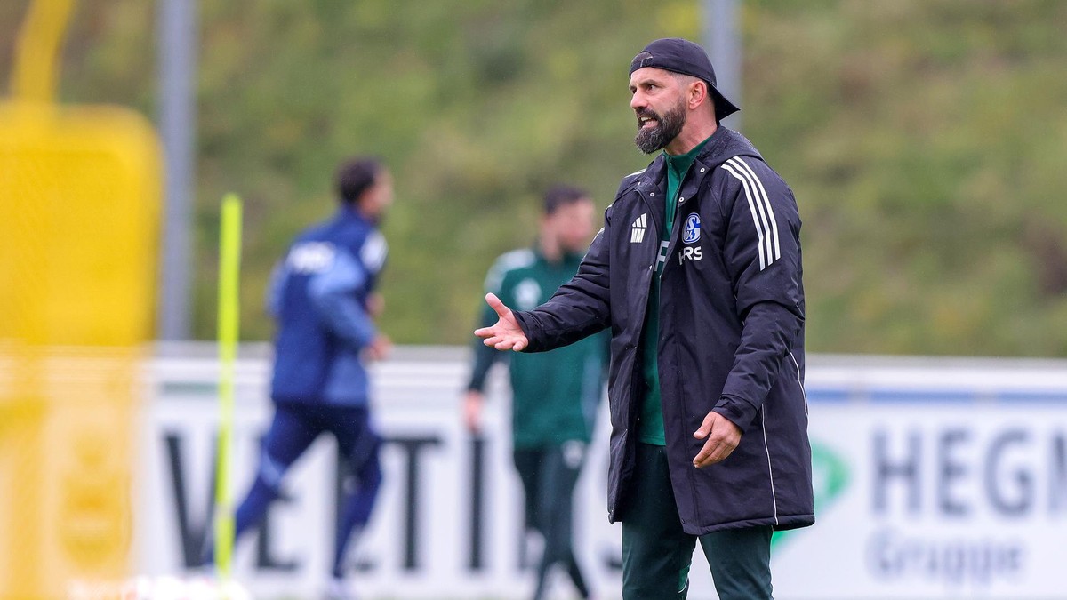 firo: 8. Oktober 2025 Fußball, Fußball, 2. Liga, 2. Bundesliga, Saison 2025/2026, FC Schalke 04, Training, Trainer Miron Muslic, Geste (c) WORLDRIGHTS!!! Es gelten unsere Allgemeinen Geschäftsbedingungen, einsehbar unter www.firosportphoto., Copyright firo sportphoto: Stockhover Weg 17a D-48249 Dülmen www.firosportphoto.de mail@firosportphoto.de Kontodaten: (Volksbank B ochum - Witten) IBAN: DE68430601290341117100 BIC: GENODEM1BOC Tel: +49-2594-9916004 Fax: +49-2594-9916005 firo: 8. Oktober 2025 Fußball, Fußball, 2. Liga, 2. Bundesliga, Saison 2025/2026, FC Schalke 04, Training, Trainer Miron Muslic, Geste (c) WORLDRIGHTS!!! Es gelten unsere Allgemeinen Geschäftsbedingungen, einsehbar unter www.firosportphoto., Copyright firo sportphoto: Stockhover Weg 17a D-48249 Dülmen www.firosportphoto.de mail@firosportphoto.de Kontodaten: (Volksbank B ochum - Witten) IBAN: DE68430601290341117100 BIC: GENODEM1BOC Tel: +49-2594-9916004 Fax: +49-2594-9916005
