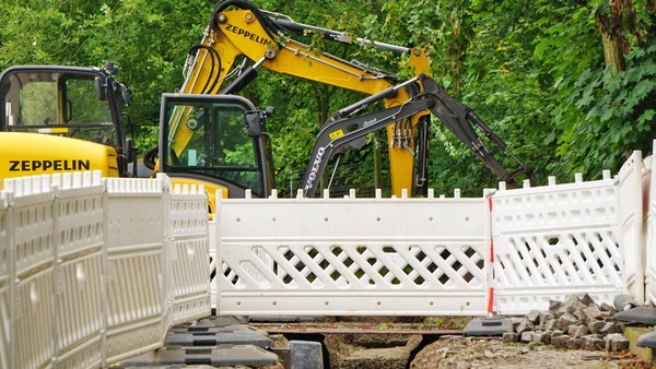 Gasleitung bei Baggerarbeiten beschädigt – Schnelle Entwarnung