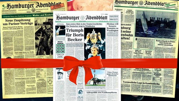 Mit einem historischen Abendblatt besondere Erinnerungen schenken